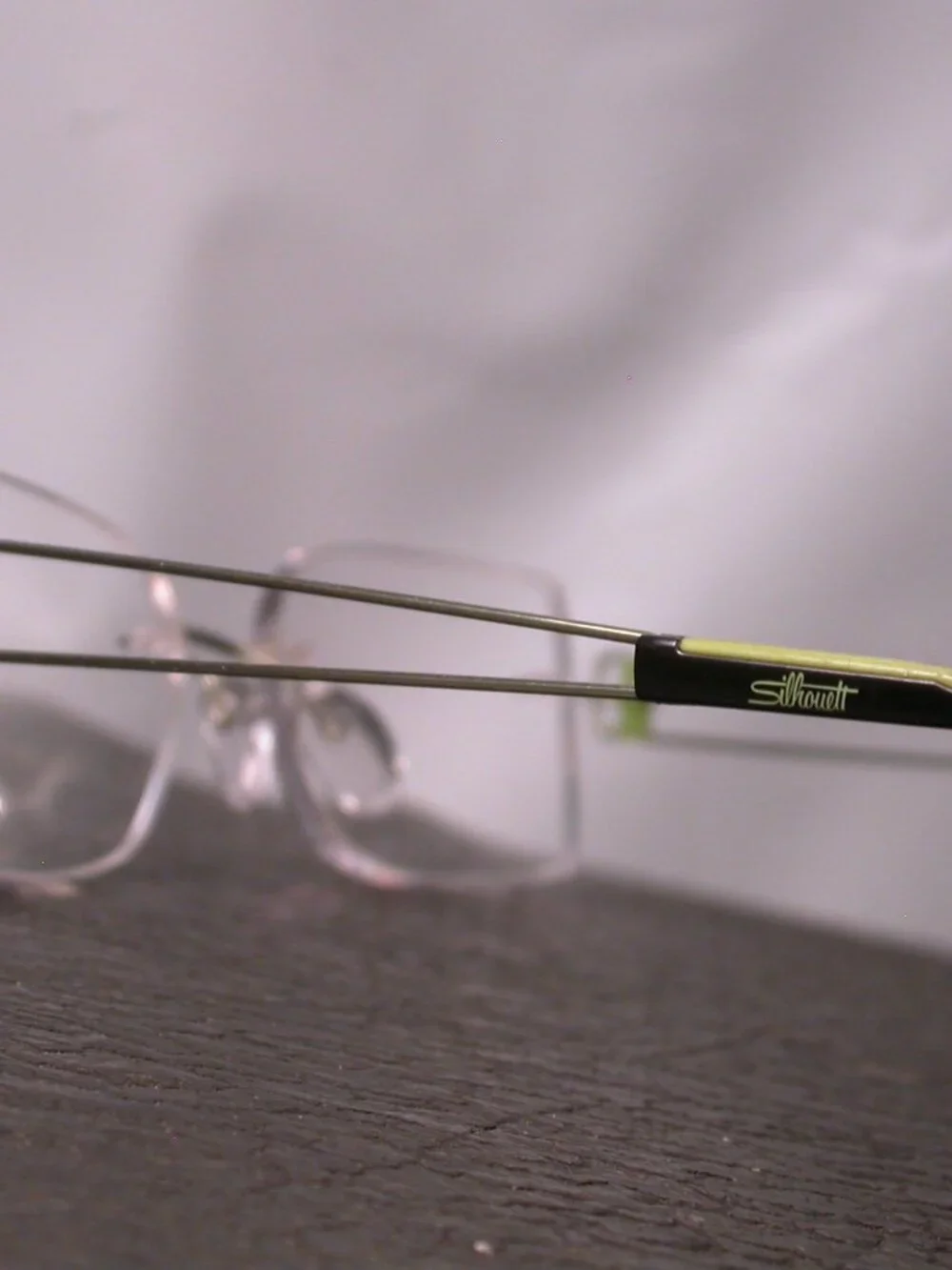 Silhouette Titan Frameless Lime Green Wire Eyeglasses Made in Austria
